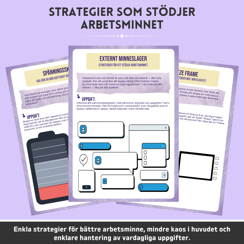 ADHD  Berktygslåda För att Stärka Exekutiva Funktioner