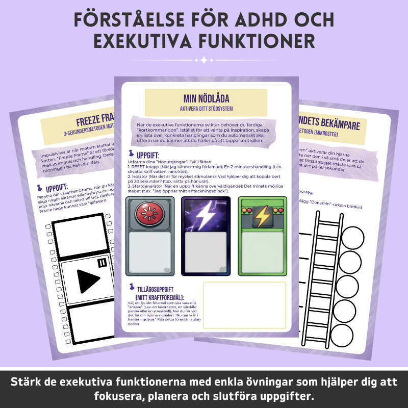 ADHD  Berktygslåda För att Stärka Exekutiva Funktioner