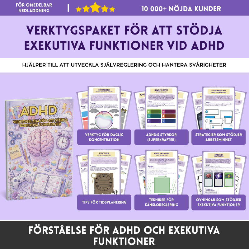 ADHD  Berktygslåda För att Stärka Exekutiva Funktioner