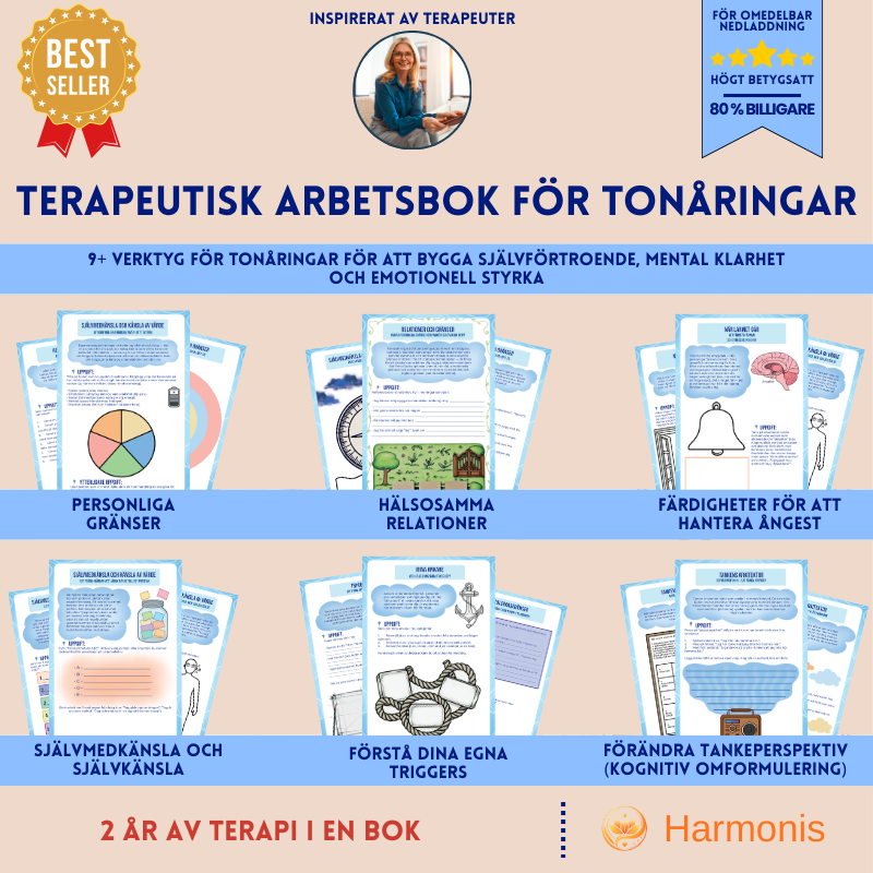 Terapeutisk Arbetsbok För Tonåringar - Mer Än 9+ Verktyg Godkända Av Terapeuter Som Hjälper Till Att Bygga Självförtroende, Klart Tänkande Och Emotionell Motståndskraft, Och Därmed Stödjer Tonåringars Utveckling