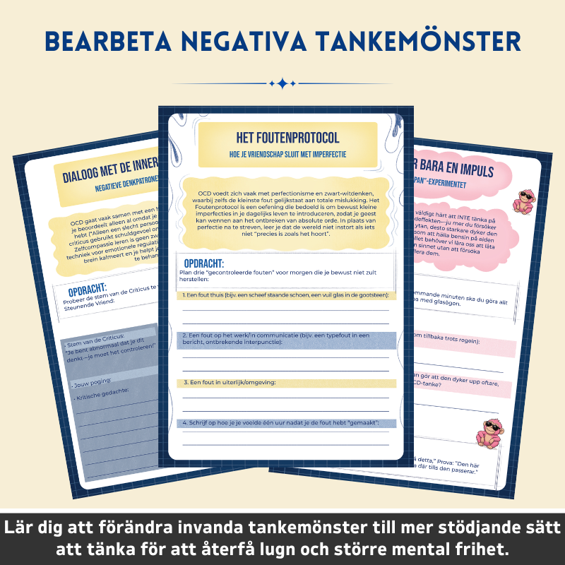Tvångssyndrom (OCD) – Terapeutisk Arbetsbok – Terapeutiska Verktyg och Strategier för Att Hantera Vardagen